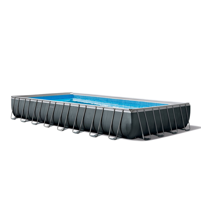 Intex Piscina Ultra XTR Frame rettangolare con Pompa Filtro, Scaletta e Teli, 975x488x132 cm