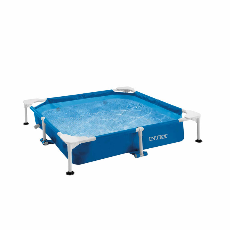 Intex Piscina Fuori Terra Quadrata per Cani, con Pompa Filtro, 152x152x30 cm