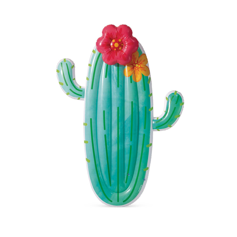 Intex Materassino Mare Gonfiabile Cactus, PVC, Verde, 180x130x28 cm